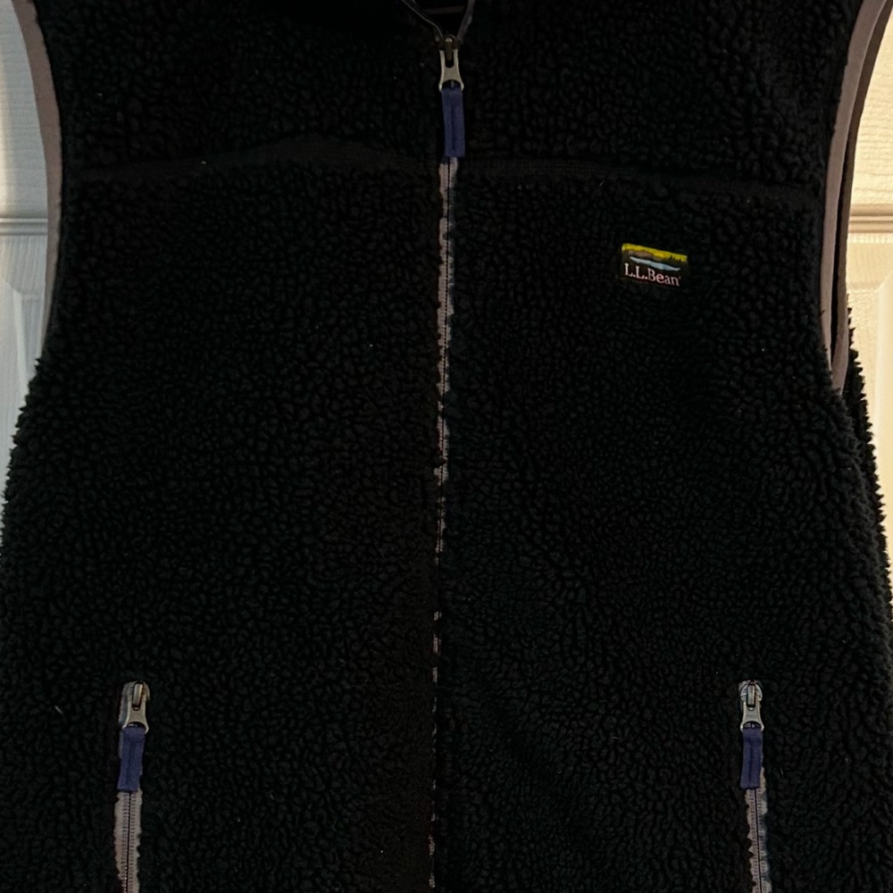 L.L. Bean Black Fleece Vest